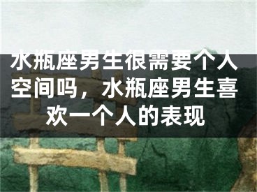 水瓶座男生很需要个人空间吗，水瓶座男生喜欢一个人的表现