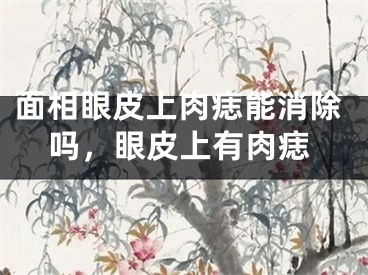 面相眼皮上肉痣能消除吗，眼皮上有肉痣