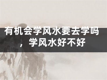 有机会学风水要去学吗，学风水好不好