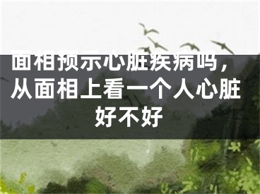 面相预示心脏疾病吗，从面相上看一个人心脏好不好