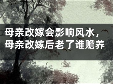 母亲改嫁会影响风水，母亲改嫁后老了谁赡养
