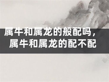 属牛和属龙的般配吗,属牛和属龙的配不配