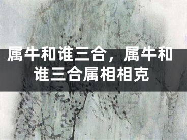 属牛和谁三合，属牛和谁三合属相相克