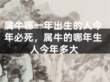 属牛哪一年出生的人今年必死，属牛的哪年生人今年多大