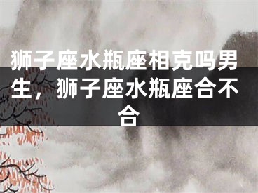 狮子座水瓶座相克吗男生，狮子座水瓶座合不合