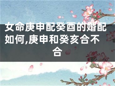 女命庚申配癸酉的婚配如何,庚申和癸亥合不合