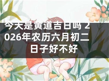 今天是黄道吉日吗 2026年农历六月初二日子好不好