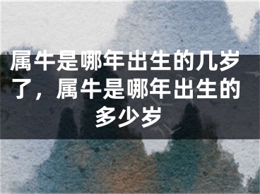 属牛是哪年出生的几岁了，属牛是哪年出生的多少岁