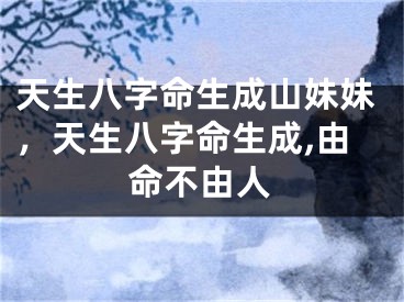 天生八字命生成山妹妹，天生八字命生成,由命不由人