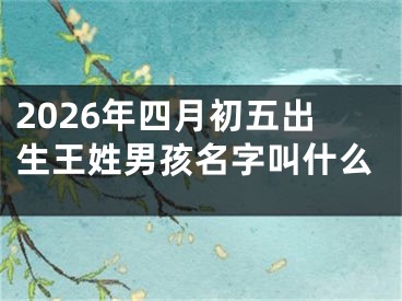 2026年四月初五出生王姓男孩名字叫什么