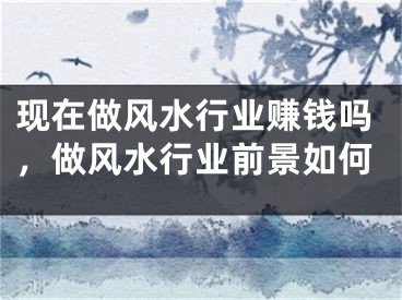 现在做风水行业赚钱吗，做风水行业前景如何