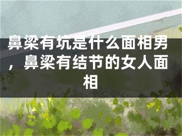 鼻梁有坑是什么面相男，鼻梁有结节的女人面相