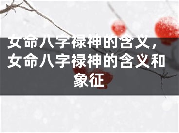 女命八字禄神的含义，女命八字禄神的含义和象征