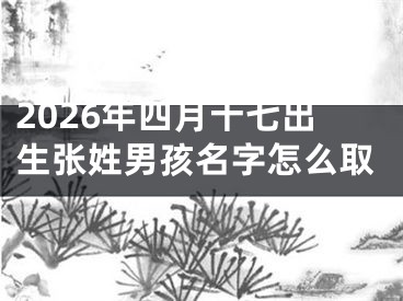 2026年四月十七出生张姓男孩名字怎么取
