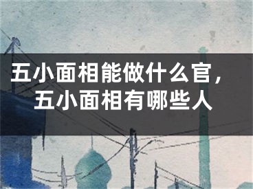 五小面相能做什么官，五小面相有哪些人