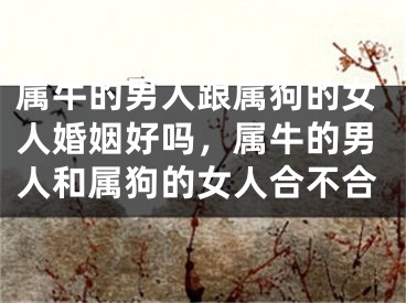 属牛的男人跟属狗的女人婚姻好吗，属牛的男人和属狗的女人合不合