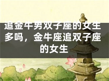 追金牛男双子座的女生多吗，金牛座追双子座的女生