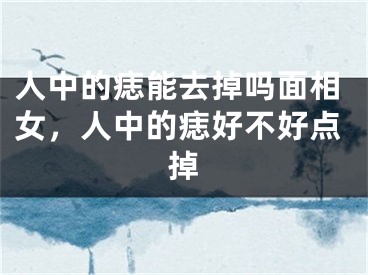 人中的痣能去掉吗面相女，人中的痣好不好点掉