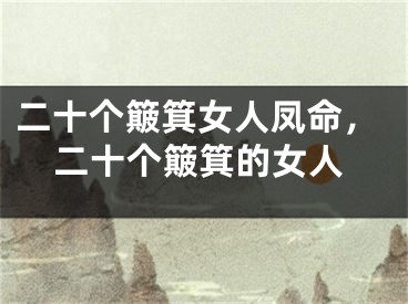 二十个簸箕女人凤命，二十个簸箕的女人