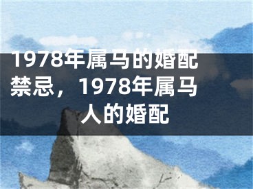 1978年属马的婚配禁忌，1978年属马人的婚配