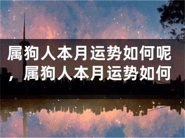 属狗人本月运势如何呢，属狗人本月运势如何
