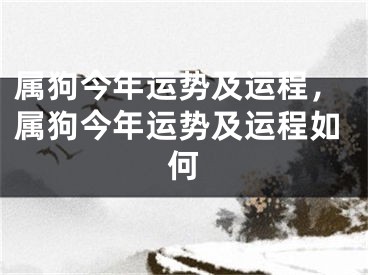 属狗今年运势及运程，属狗今年运势及运程如何
