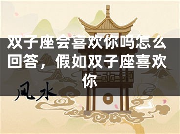 双子座会喜欢你吗怎么回答，假如双子座喜欢你