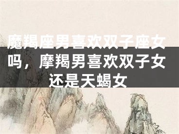 魔羯座男喜欢双子座女吗，摩羯男喜欢双子女还是天蝎女