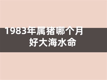 1983年属猪哪个月好大海水命