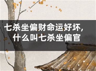 七杀坐偏财命运好坏,什么叫七杀坐偏官