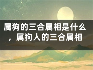 属狗的三合属相是什么，属狗人的三合属相
