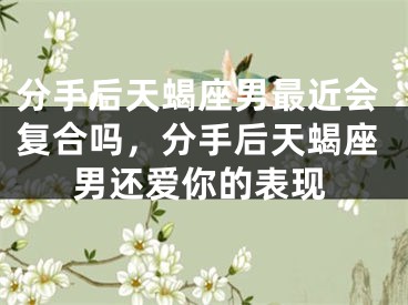 分手后天蝎座男最近会复合吗,分手后天蝎座男还爱你的表现