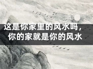 这是你家里的风水吗，你的家就是你的风水