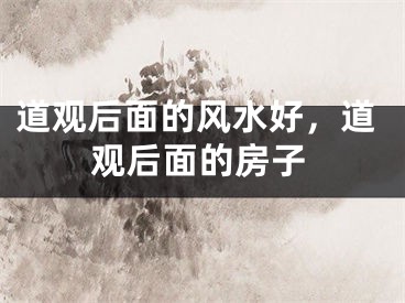 道观后面的风水好，道观后面的房子