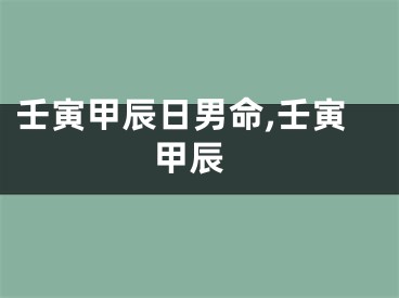 壬寅甲辰日男命,壬寅 甲辰