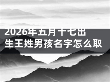 2026年五月十七出生王姓男孩名字怎么取