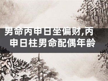 男命丙申日坐偏财,丙申日柱男命配偶年龄