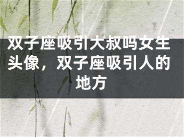 双子座吸引大叔吗女生头像，双子座吸引人的地方