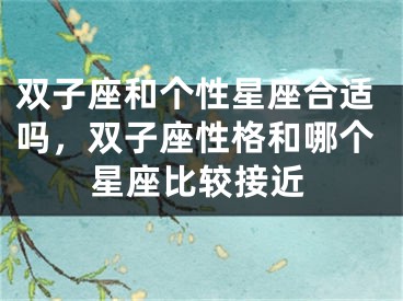 双子座和个性星座合适吗，双子座性格和哪个星座比较接近