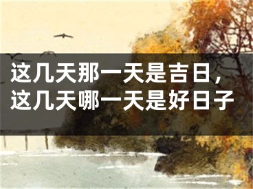 这几天那一天是吉日，这几天哪一天是好日子