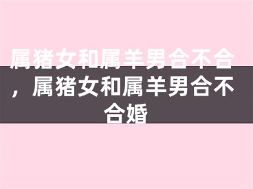 属猪女和属羊男合不合，属猪女和属羊男合不合婚