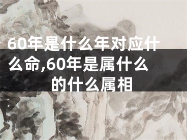 60年是什么年对应什么命,60年是属什么的什么属相