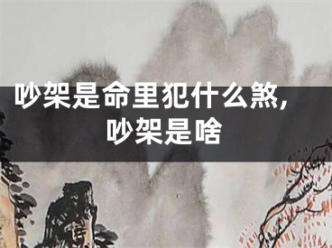 吵架是命里犯什么煞,吵架是啥