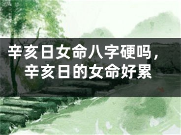 辛亥日女命八字硬吗，辛亥日的女命好累