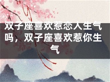 双子座喜欢惹恋人生气吗，双子座喜欢惹你生气
