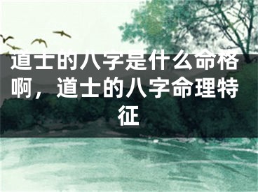道士的八字是什么命格啊,道士的八字命理特征