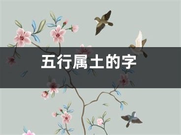 五行属土的字