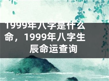 1999年八字是什么命，1999年八字生辰命运查询