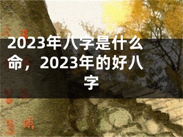 2023年八字是什么命，2023年的好八字