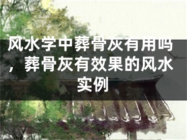风水学中葬骨灰有用吗，葬骨灰有效果的风水实例